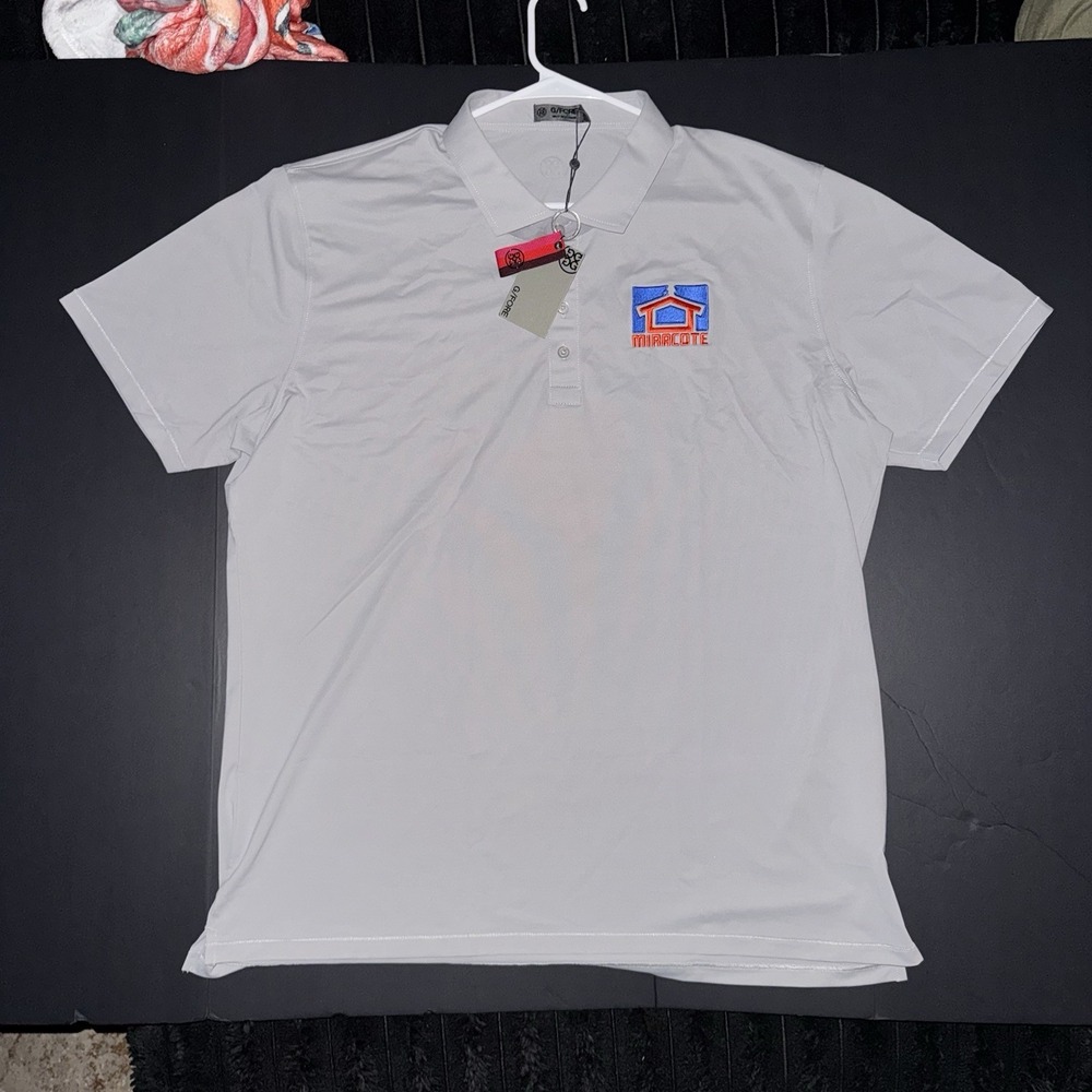 NWT Men's 3XL G/FORE‎ Miracote Polo Shirt Gray Short Sleeve Embroidered Logo